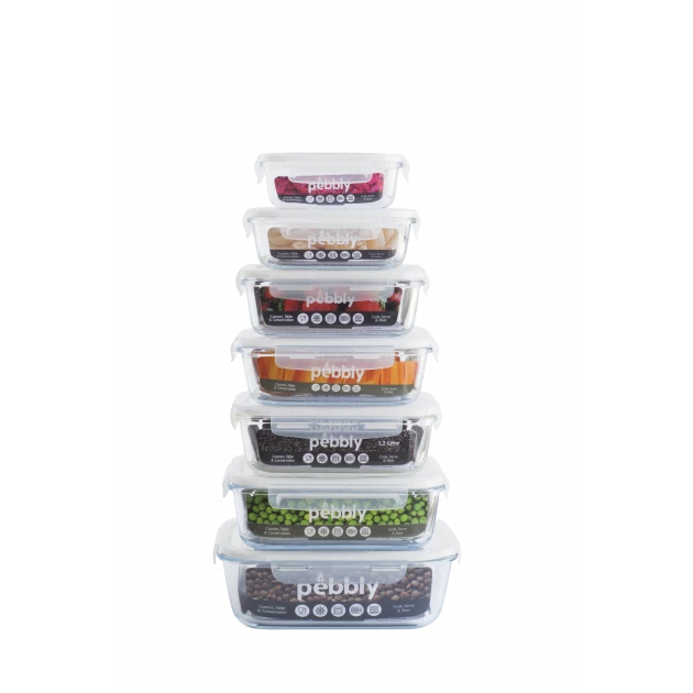 Vente flash ⌛ Boîte de Conservation en Verre Rectangle 2,25 L Pebbly 😀 4 Vente flash ⌛ Boîte de Conservation en Verre Rectangle 2,25 L Pebbly 😀 – Image 2