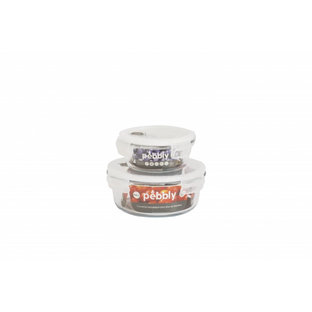 Offres ???? Boîte de Conservation en Verre Rond 400 ml Pebbly ???? 4 Offres ???? Boîte de Conservation en Verre Rond 400 ml Pebbly ???? – Image 2