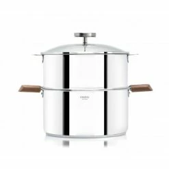 Meilleure affaire 🎉 Casserole et Cuit Vapeur Inox Ø 24 cm Anses Noyer Biome Cristel 👏 -Emile Henry Magasin casserole et cuit vapeur inox o 24 cm anses noyer biome cristel 1