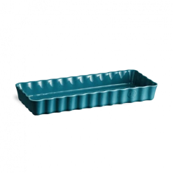 Nouveau 🌟 Moule à Tarte Rectangulaire en Céramique 15 x 36 cm Calanque Emile Henry ✔️