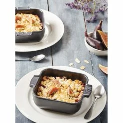 Meilleure vente ???? Plat à Four Carré en Céramique Appolia 18 cm Ardoise Peugeot ???? -Emile Henry Magasin plat a four carre en ceramique appolia 18 cm ardoise peugeot 2