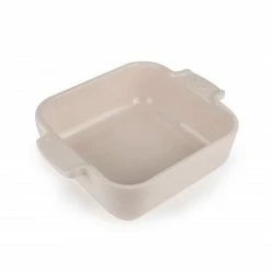 Promo 🔔 Plat à Four Carré en Céramique Appolia 18 cm Ecru Peugeot 🛒