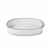 Vente flash ❤️ Plat Oblong Blanc Cumulus 34 x 25 cm Caractère Culinaire Revol ❤️